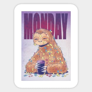 Monday Sloth Sticker